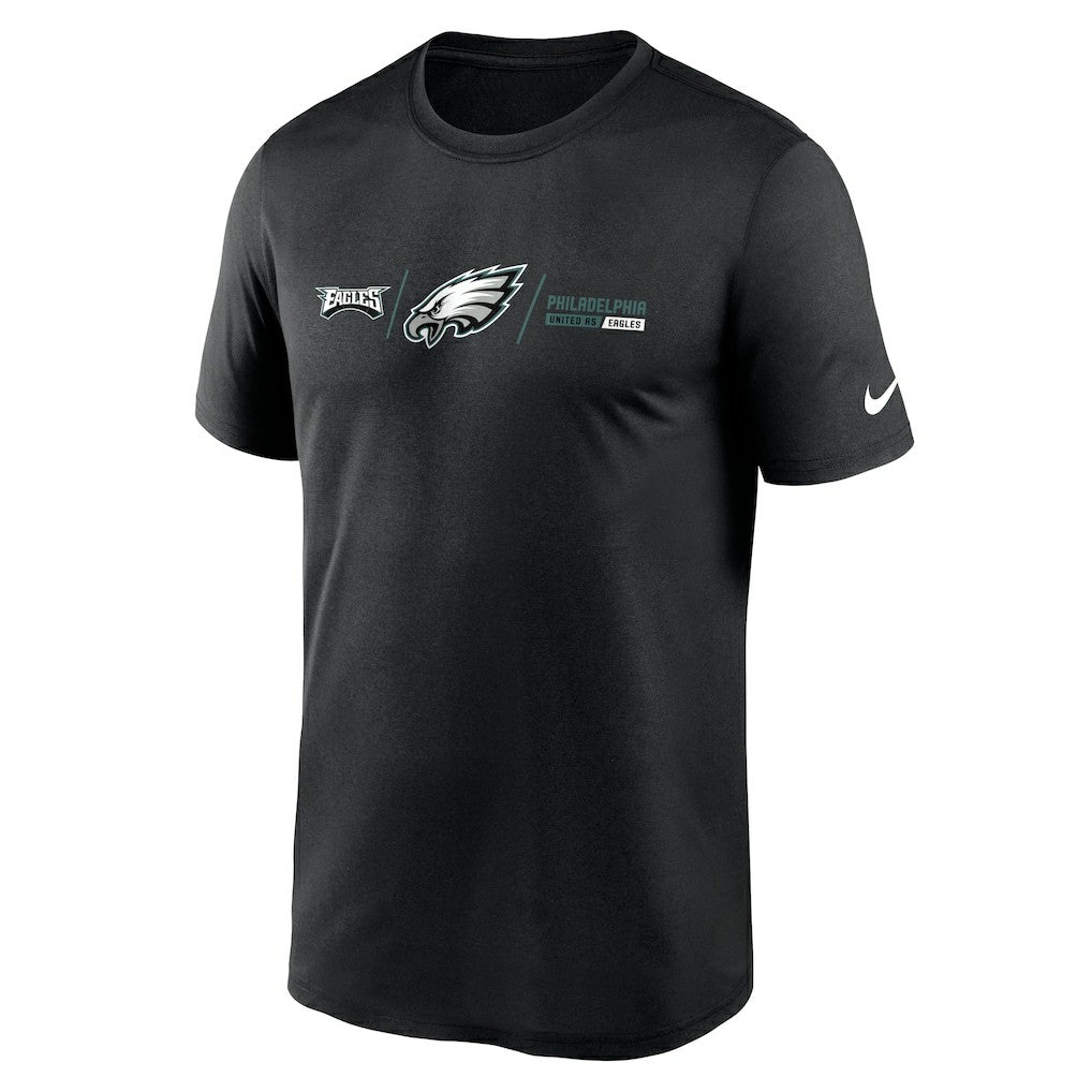 Philadelphia Eagles Horizontal Lockup Legend T-Shirt | NFL Hot