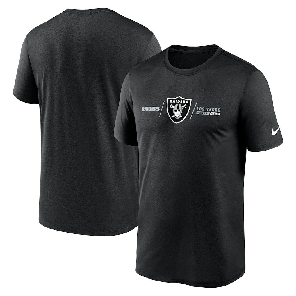 Las Vegas Raiders Horizontal Lockup Legend Performance T-Shirt | NFL Near me
