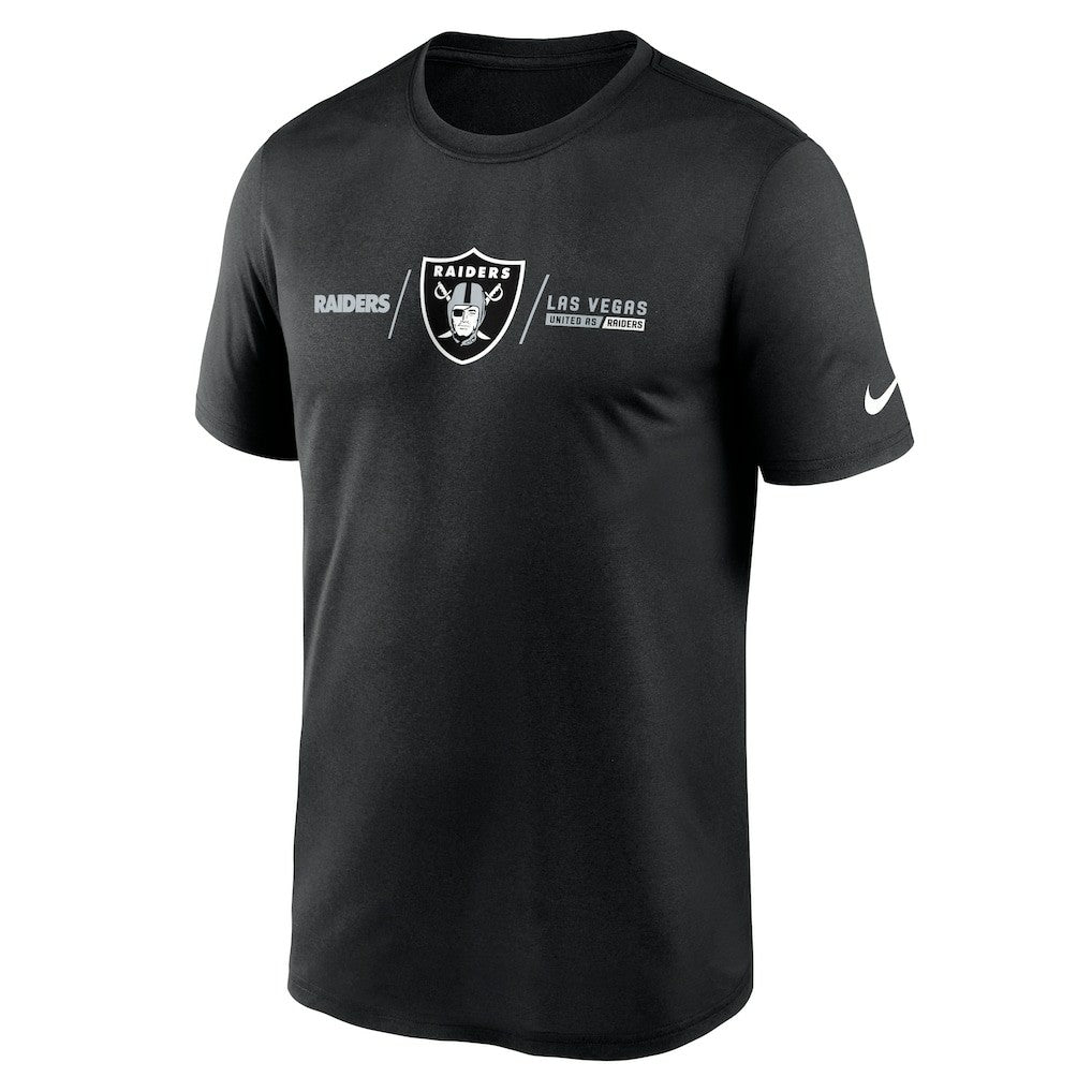 Las Vegas Raiders Horizontal Lockup Legend Performance T-Shirt | NFL Near me
