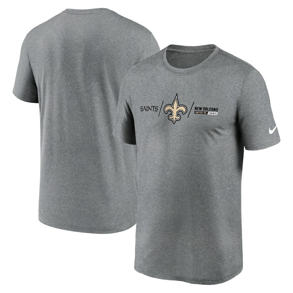 New Orleans Saints Horizontal Lockup Legend Performance T-Shirt | NFL New