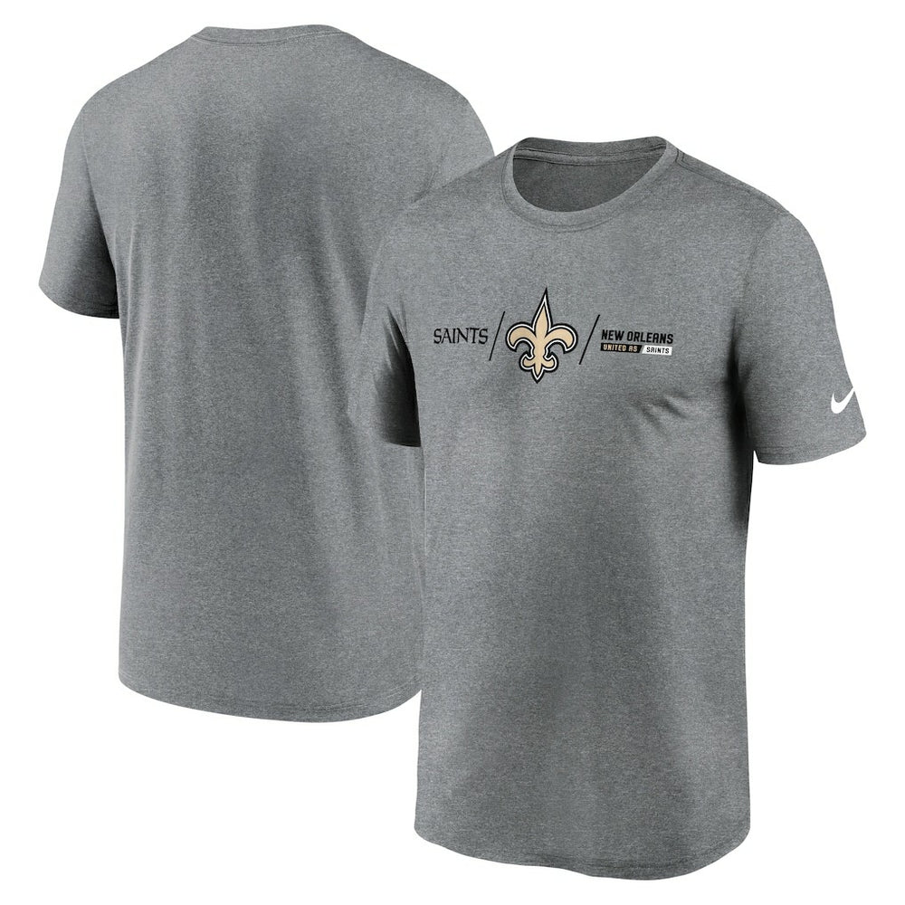 New Orleans Saints Horizontal Lockup Legend Performance T-Shirt | NFL New