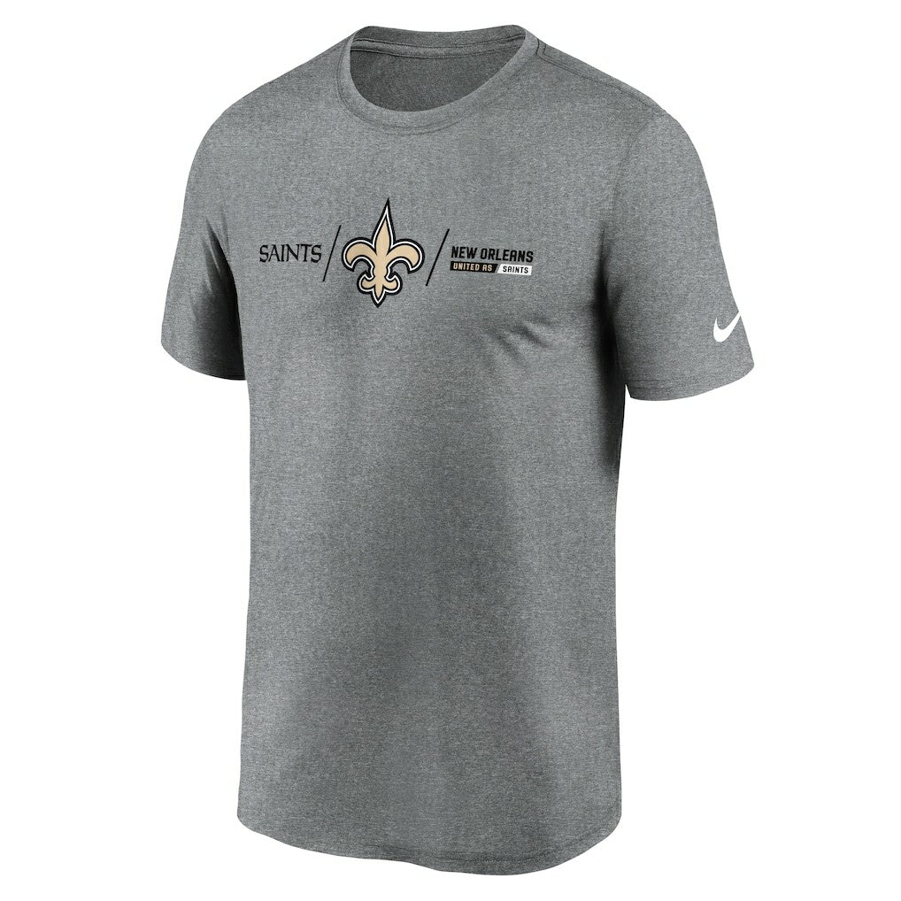 New Orleans Saints Horizontal Lockup Legend Performance T-Shirt | NFL New