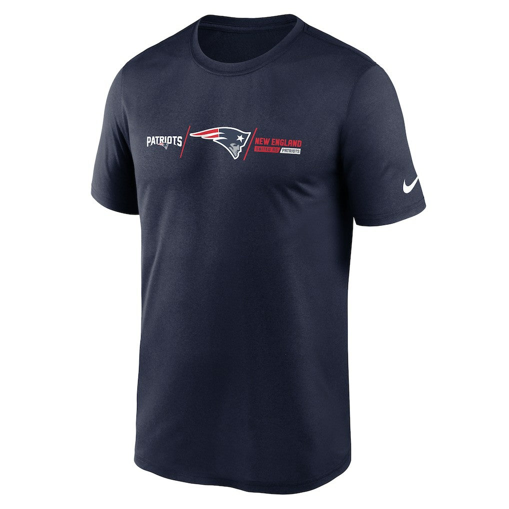 New England Patriots Horizontal Lockup Legend T-Shirt | NFL Discount