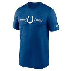 Indianapolis Colts Horizontal Lockup Legend Performance T-Shirt | NFL Online