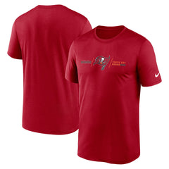 Tampa Bay Buccaneers Horizontal Lockup Legend Performance T-Shirt | NFL Outlet