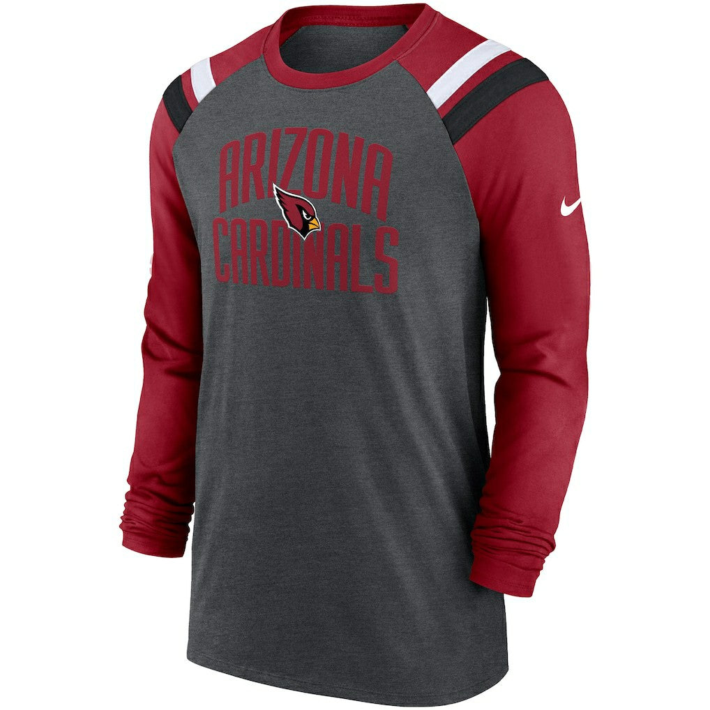 Arizona Cardinals Tri-Blend Raglan Athletic Long Sleeve Fashion T-Shirt | NFL New