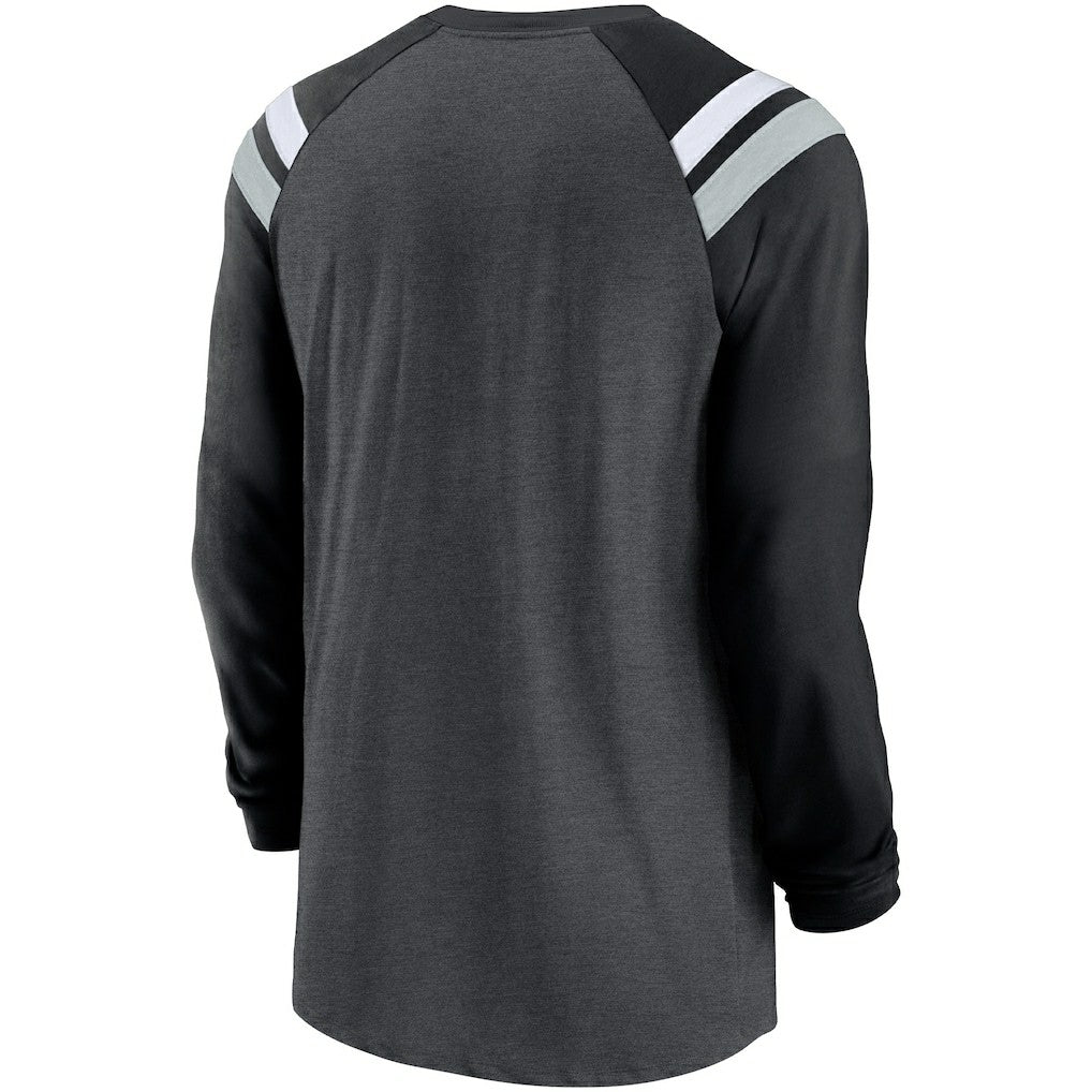 Las Vegas Raiders Tri-Blend Raglan Athletic Long Sleeve Fashion T-Shirt | NFL Outlet