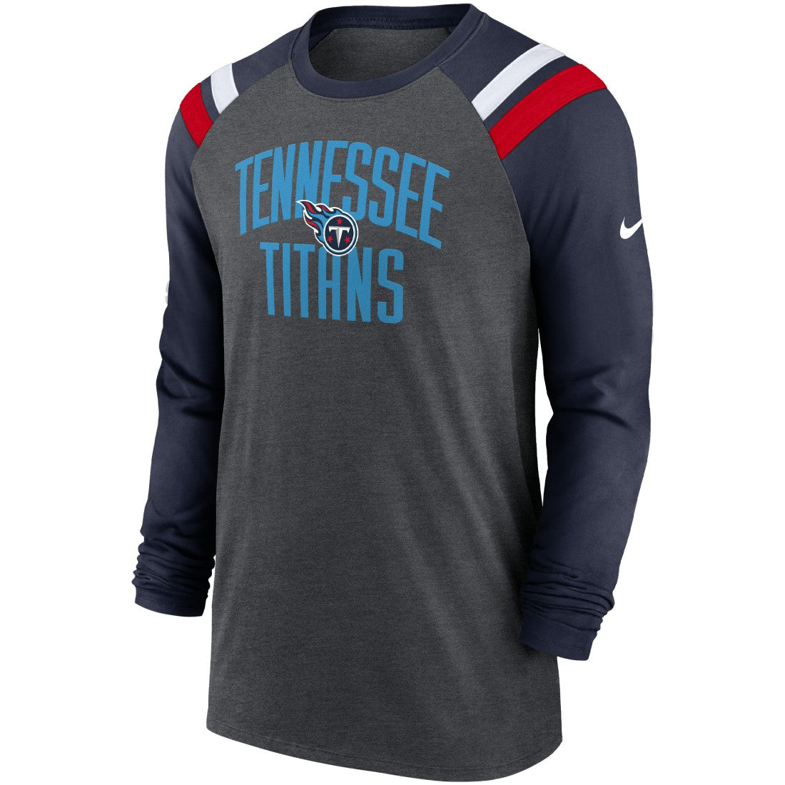 Tennessee Titans Tri-Blend Raglan Athletic Long Sleeve Fashion T-Shirt | NFL Online