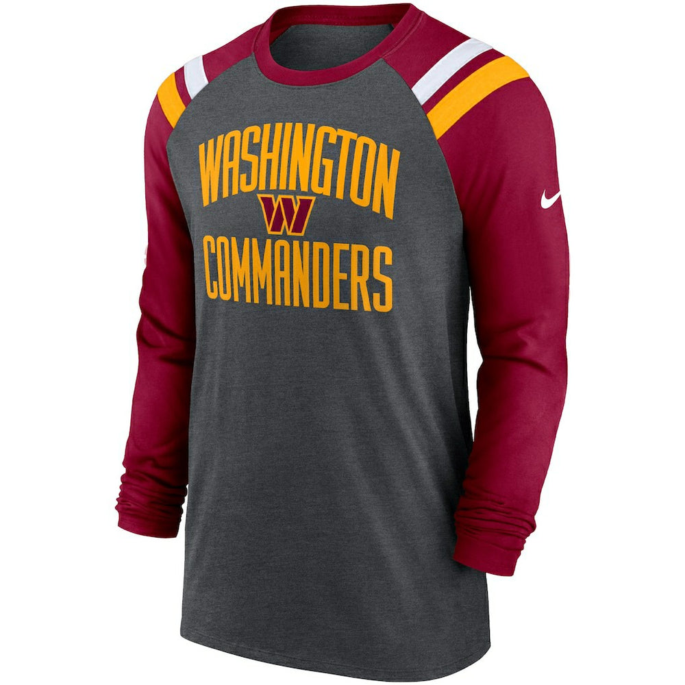 Washington Commanders Tri-Blend Raglan Athletic Long Sleeve Fashion T-Shirt | NFL Near me