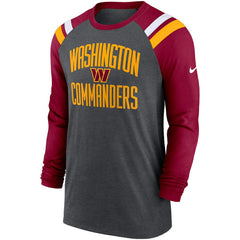 Washington Commanders Tri-Blend Raglan Athletic Long Sleeve Fashion T-Shirt | NFL Near me