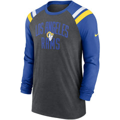 Los Angeles Rams Tri-Blend Raglan Athletic Long Sleeve Fashion T-Shirt | NFL On sale
