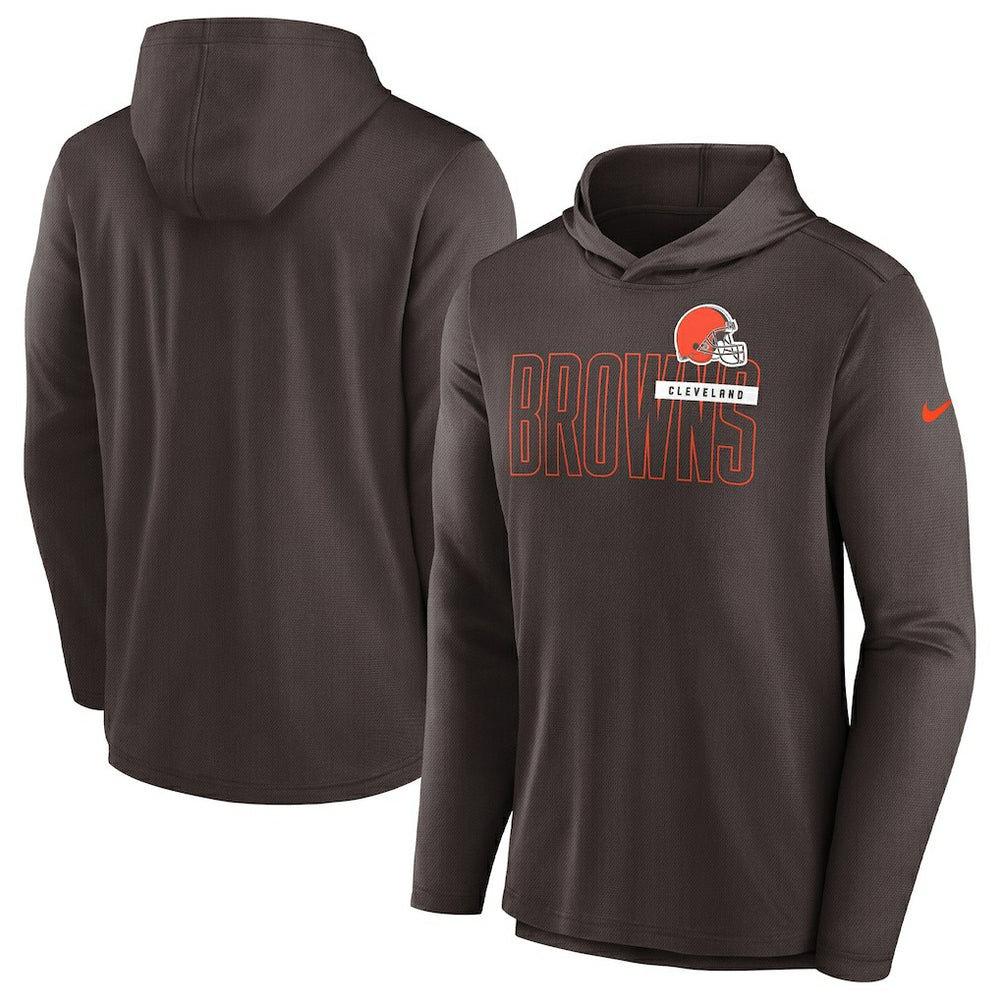Cleveland Browns Lightweight Performance Hooded Long Sleeve T-Shirt | NFL Near me