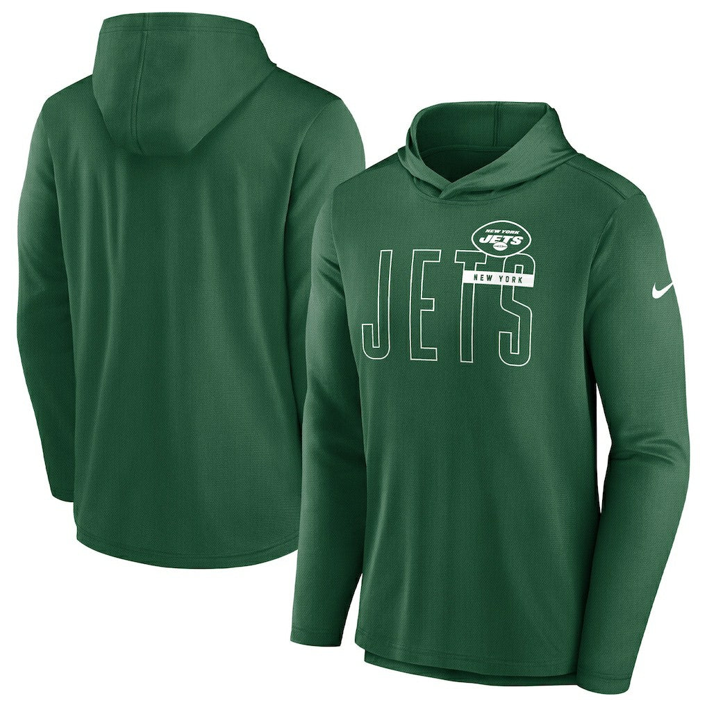 New York Jets Lightweight Performance Hooded Long Sleeve T-Shirt | NFL New