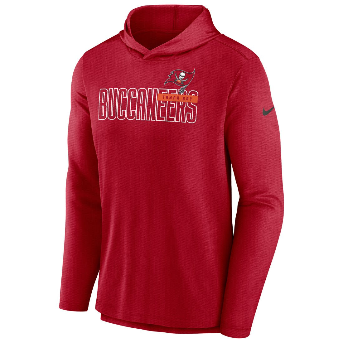 Tampa Bay Buccaneers Lightweight Performance Hooded Long Sleeve T-Shirt | NFL Discount