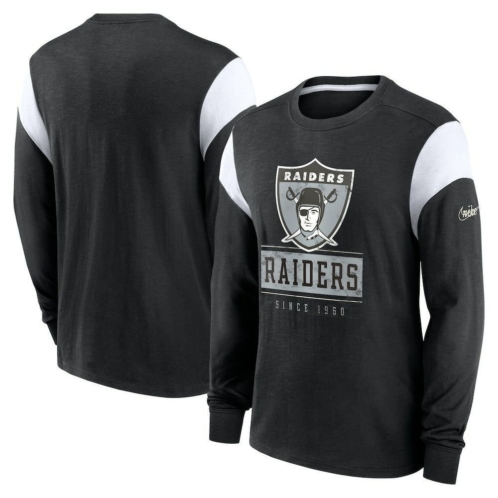 Las Vegas Raiders Oakland Raiders Rewind Playback Helmet Long Sleeve T-Shirt | NFL Outlet