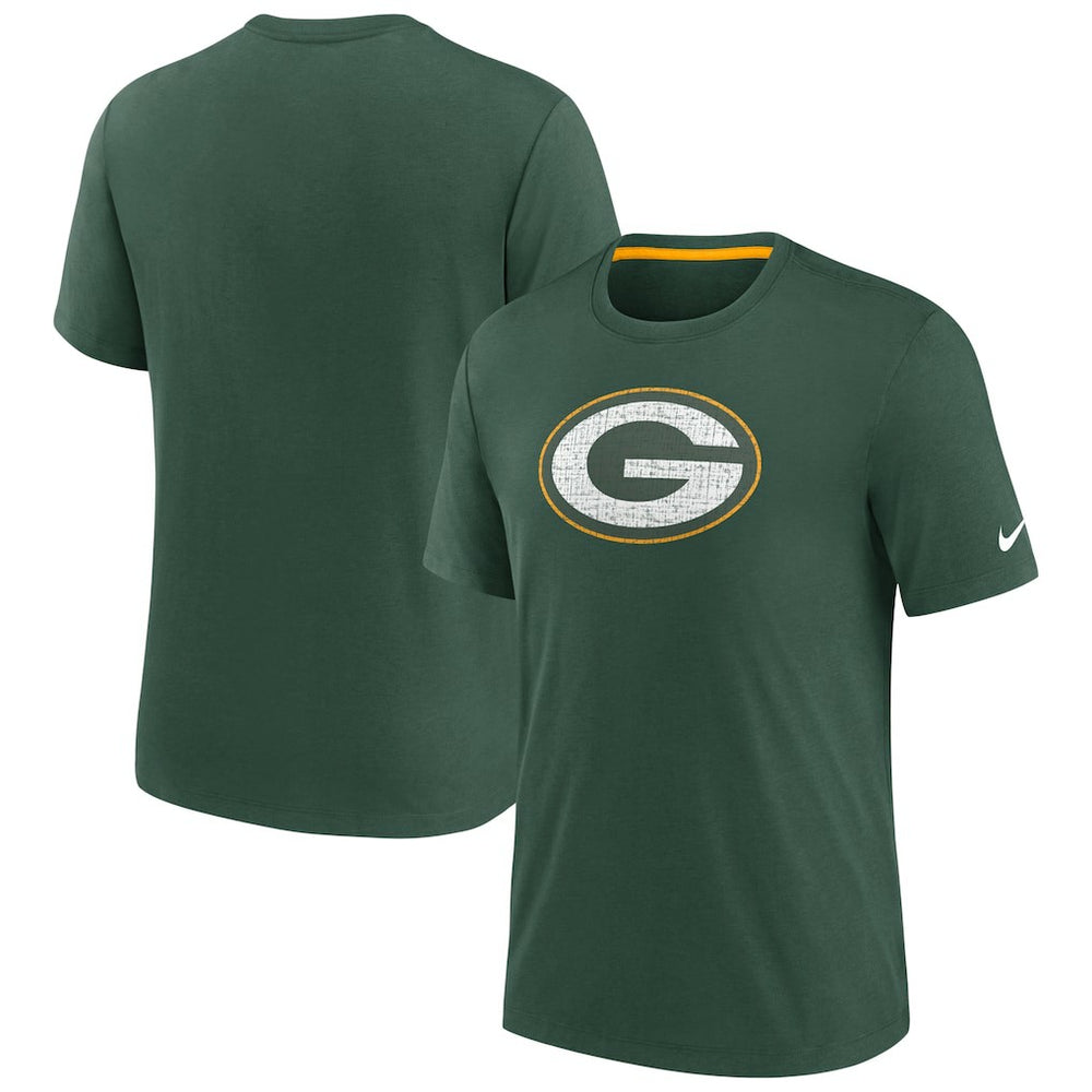Green Bay Packers Rewind Playback Logo Tri-Blend T-Shirt | NFL Sale
