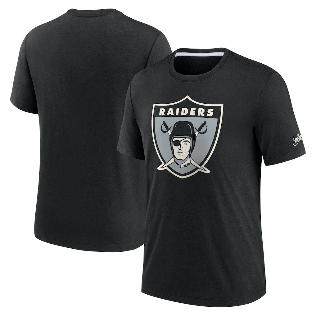 Las Vegas Raiders Rewind Playback Logo Tri-Blend T-Shirt | NFL Hot
