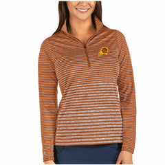 Heathered Orange Phoenix Suns Antigua Women's Pace Half-Zip Pullover Jacket | NBA