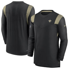New Orleans Saints Sideline Tonal Logo Performance Player Long Sleeve T-Shirt | NFL Sale