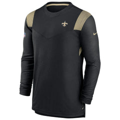 New Orleans Saints Sideline Tonal Logo Performance Player Long Sleeve T-Shirt | NFL Sale