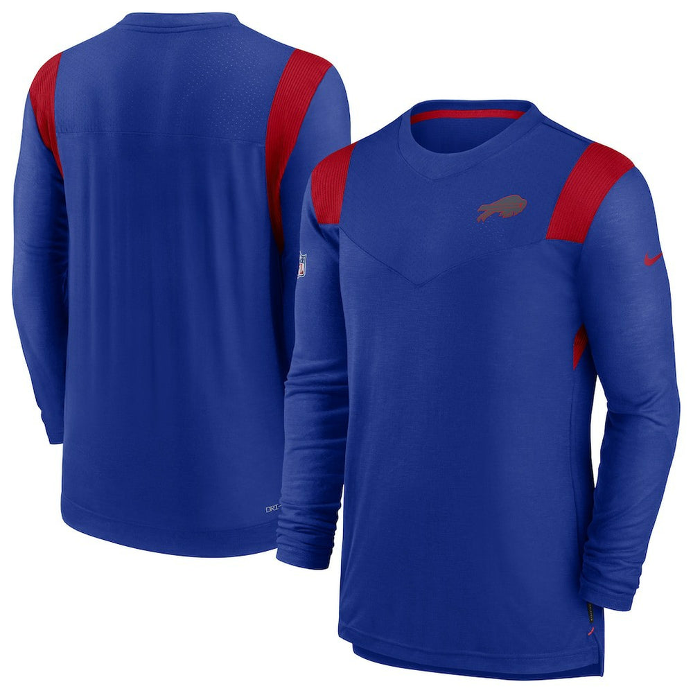Buffalo Bills Sideline Tonal Logo Performance Player Long Sleeve T-Shirt | NFL US