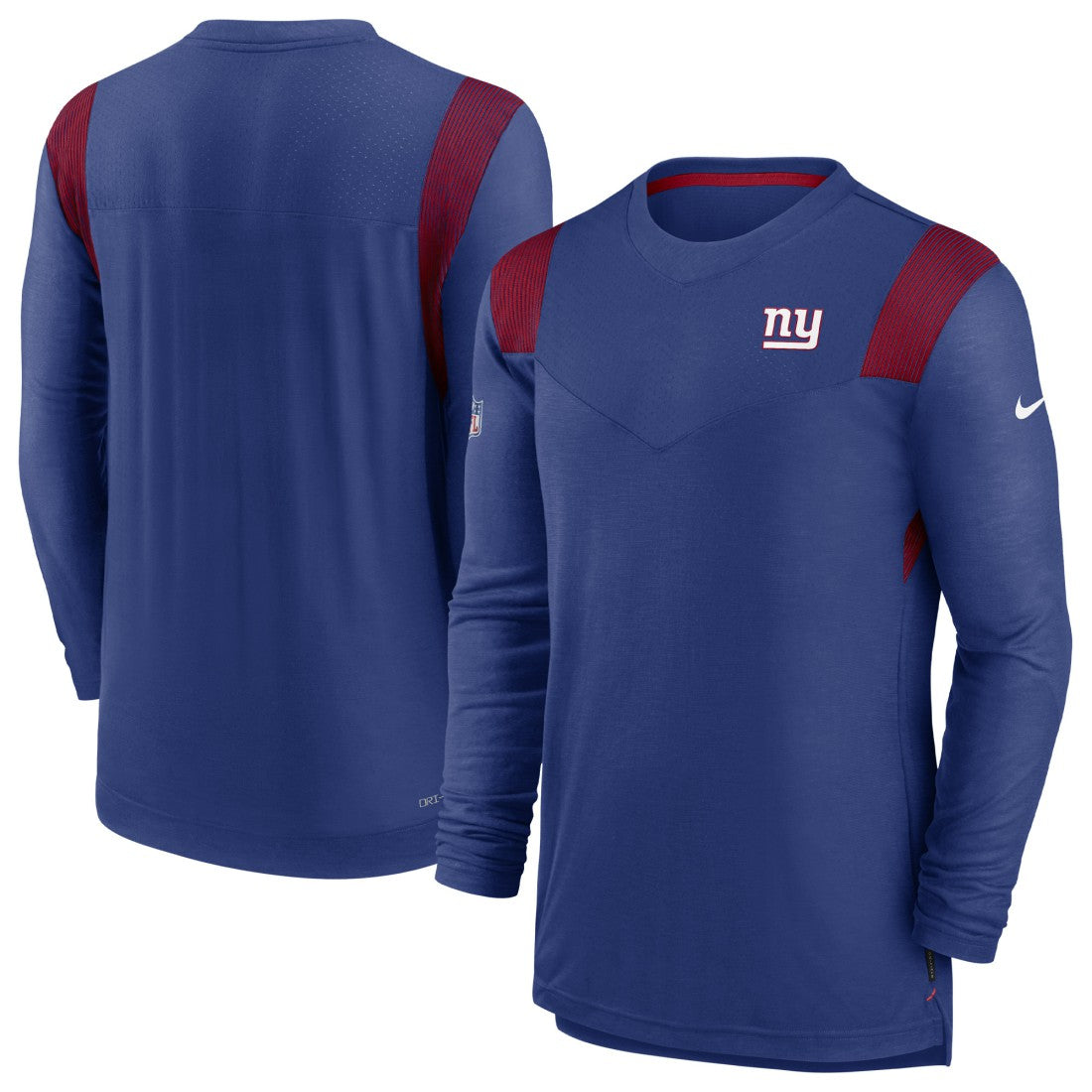 New York Giants Sideline Tonal Logo Performance Player Long Sleeve T-Shirt | NFL Near me