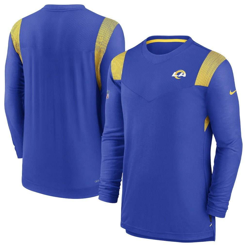 Los Angeles Rams Sideline Tonal Logo Performance Player Long Sleeve T-Shirt | NFL Discount