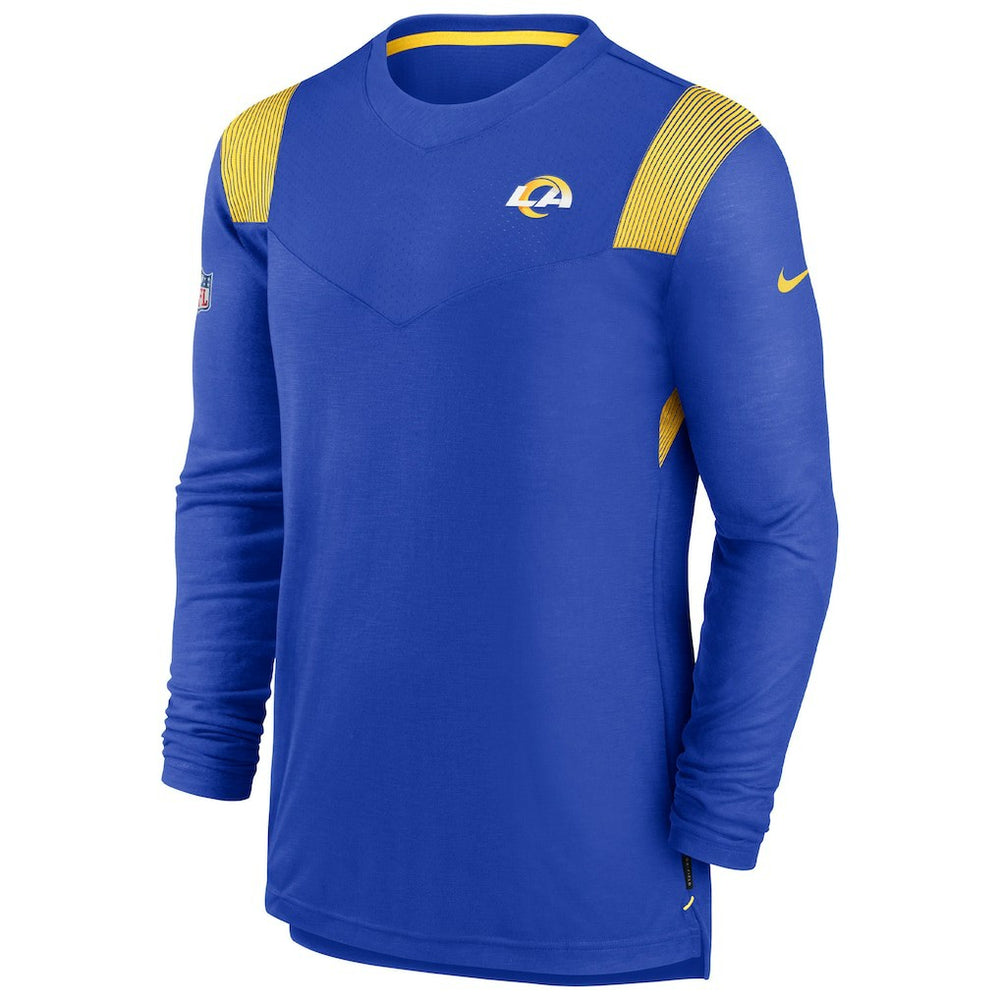 Los Angeles Rams Sideline Tonal Logo Performance Player Long Sleeve T-Shirt | NFL Discount