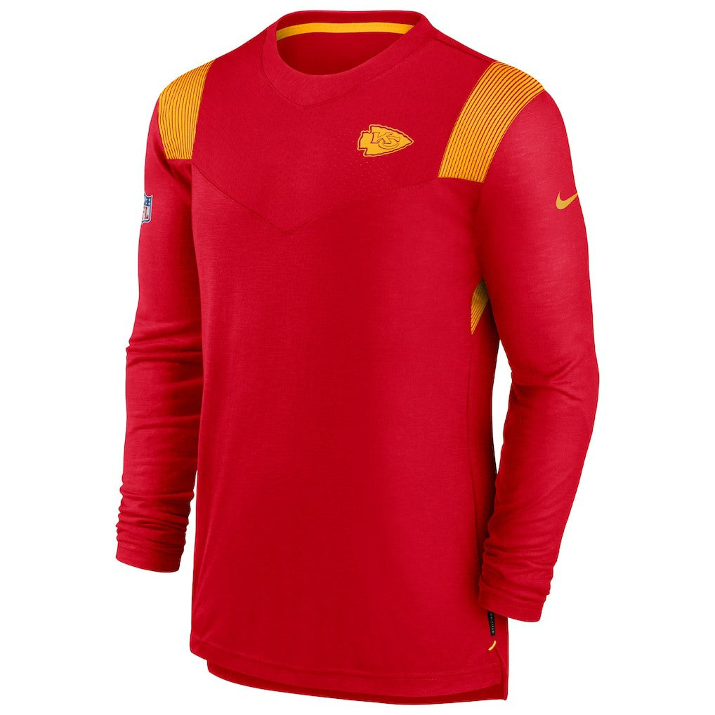 Kansas City Chiefs Sideline Tonal Logo Performance Player Long Sleeve T-Shirt | NFL New