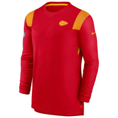 Kansas City Chiefs Sideline Tonal Logo Performance Player Long Sleeve T-Shirt | NFL New