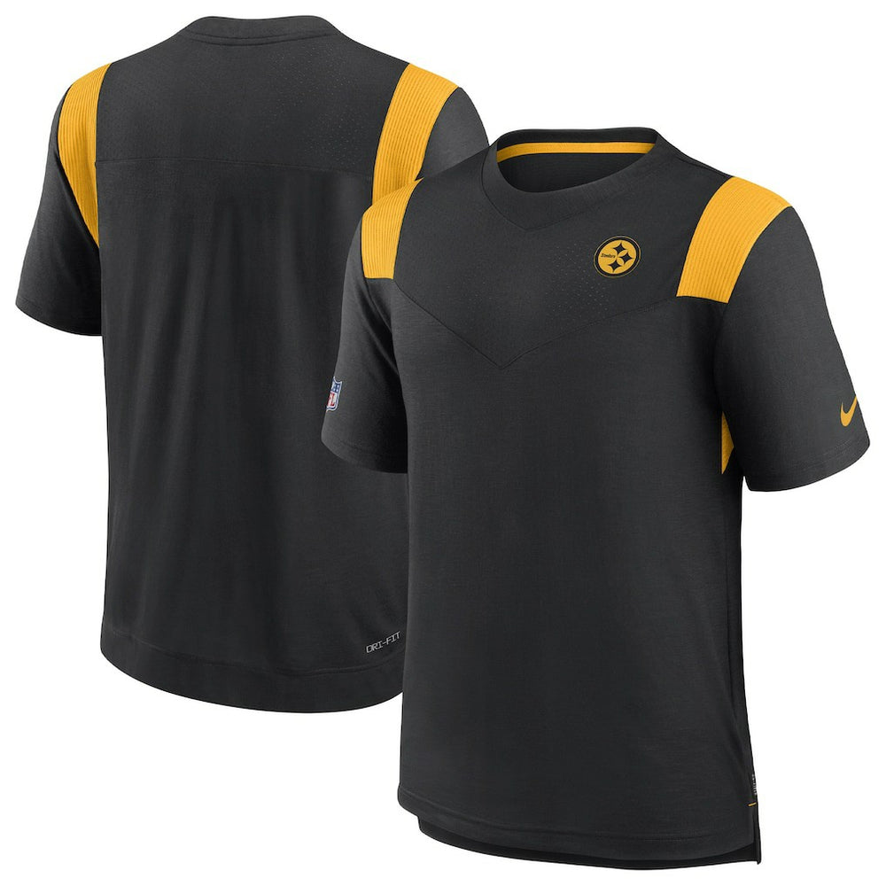 Pittsburgh Steelers Sideline Tonal Logo Performance Player T-Shirt | NFL New