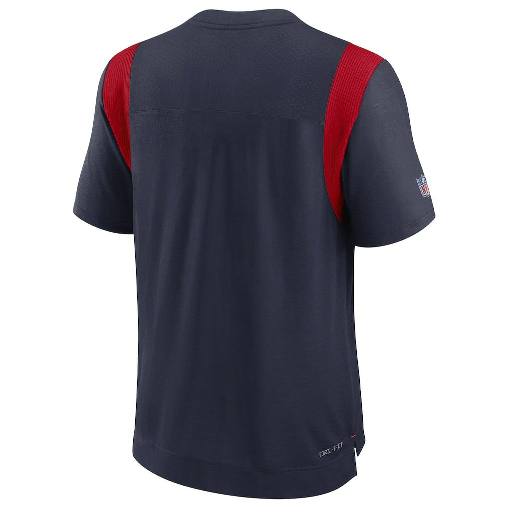 New England Patriots Sideline Tonal Logo Performance Player T-Shirt | NFL Hot