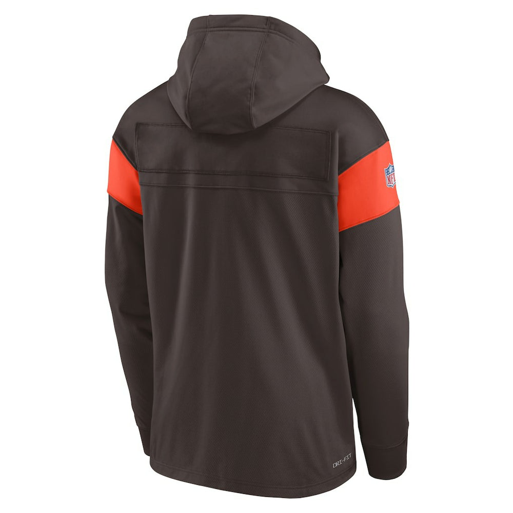 Cleveland Browns Brownie The Elf Sideline Athletic Arch Jersey Performance Pullover Hoodie | NFL Outlet