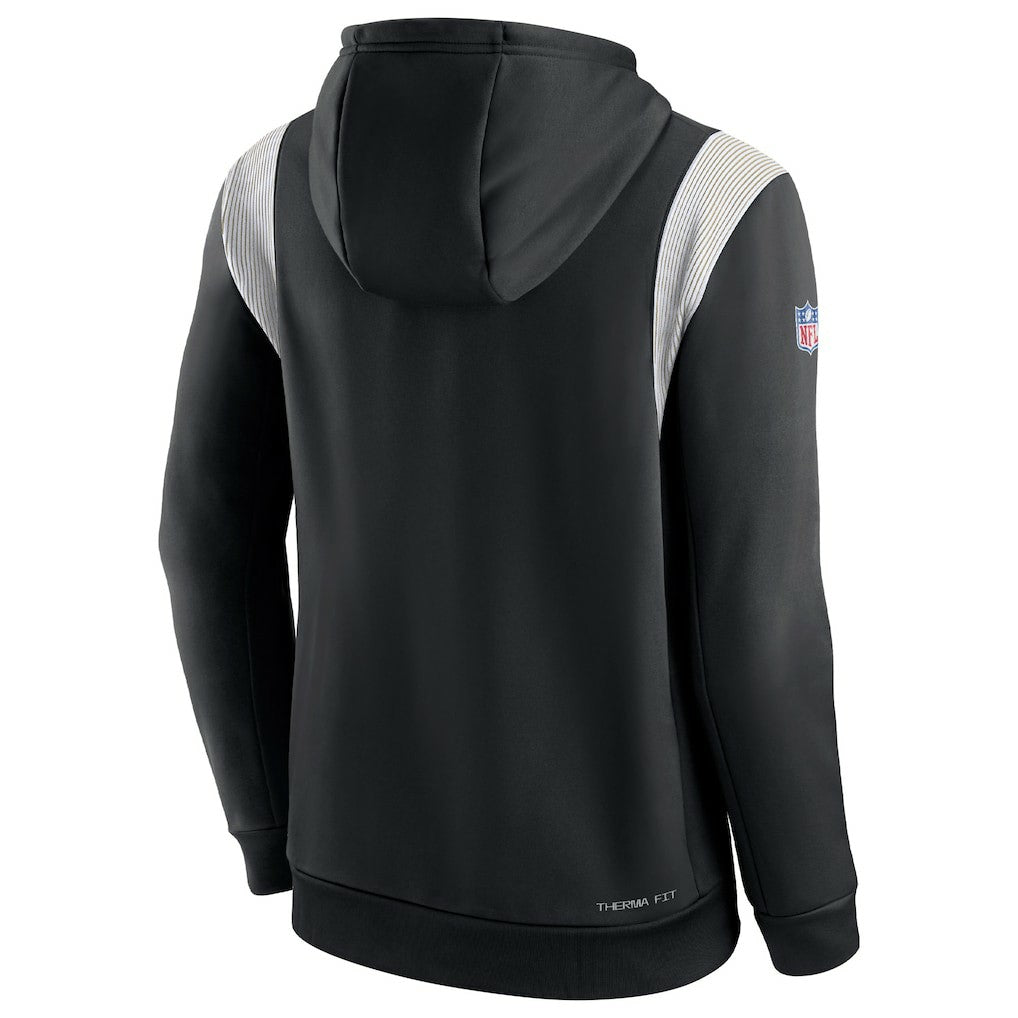 New Orleans Saints Sideline Athletic Stack Performance Pullover Hoodie | NFL New