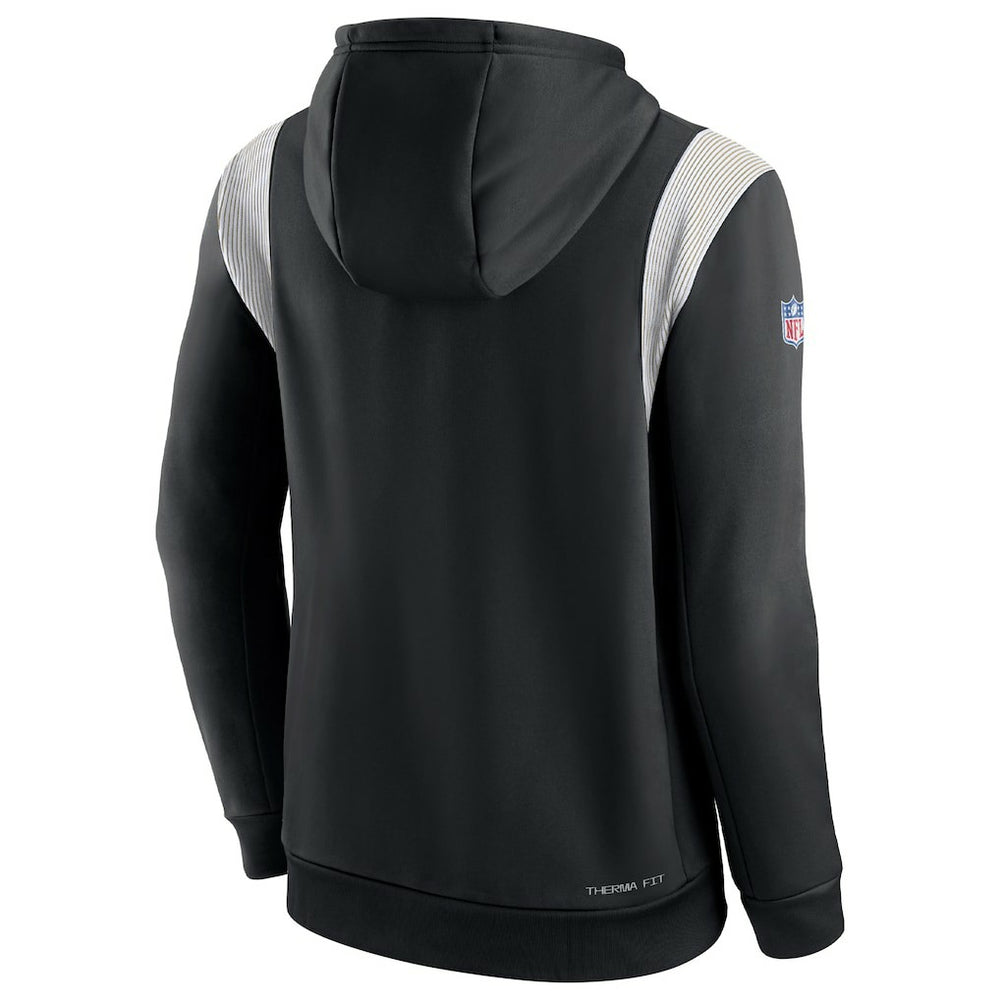 New Orleans Saints Sideline Athletic Stack Performance Pullover Hoodie | NFL New