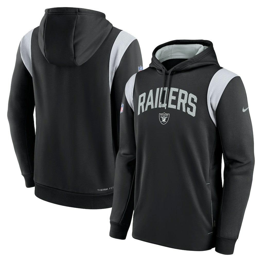 Las Vegas Raiders Sideline Athletic Stack Performance Pullover Hoodie | NFL On sale