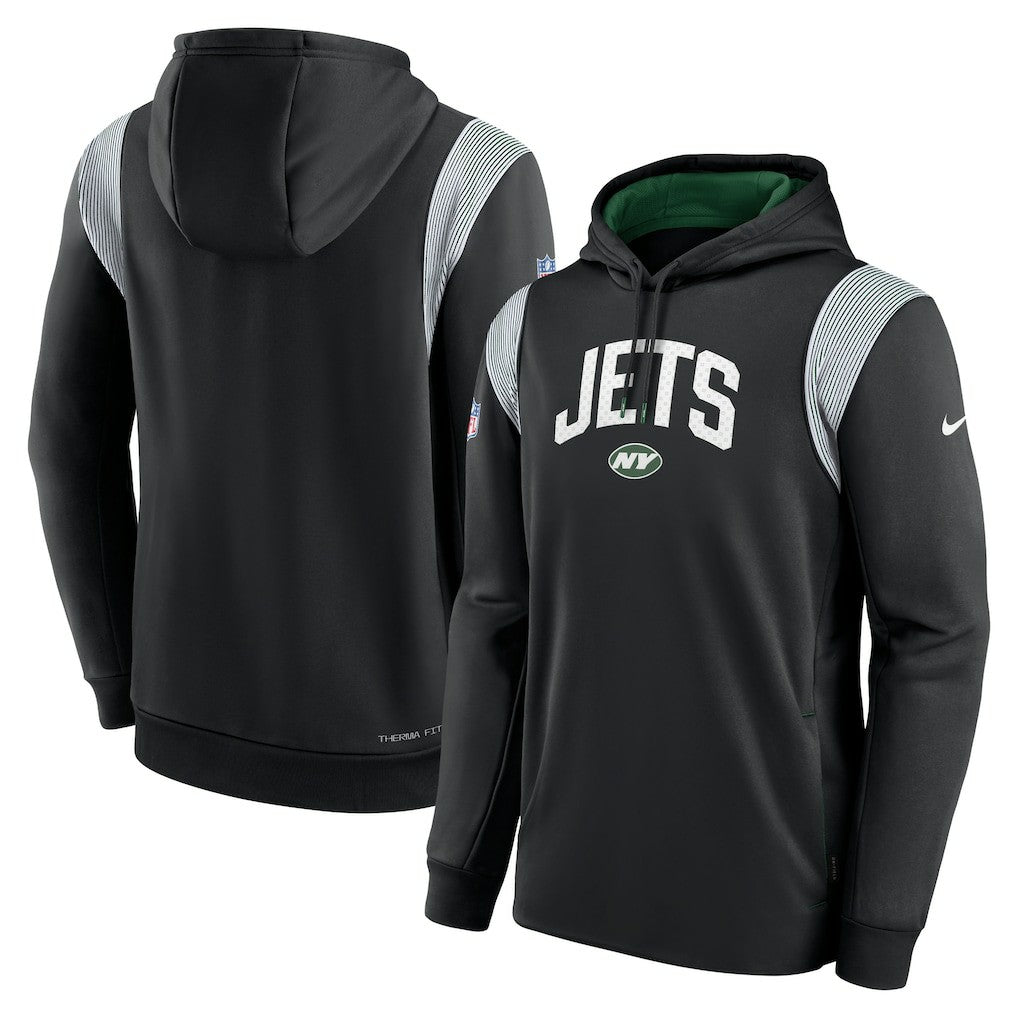 New York Jets Sideline Athletic Stack Performance Pullover Hoodie | NFL On sale