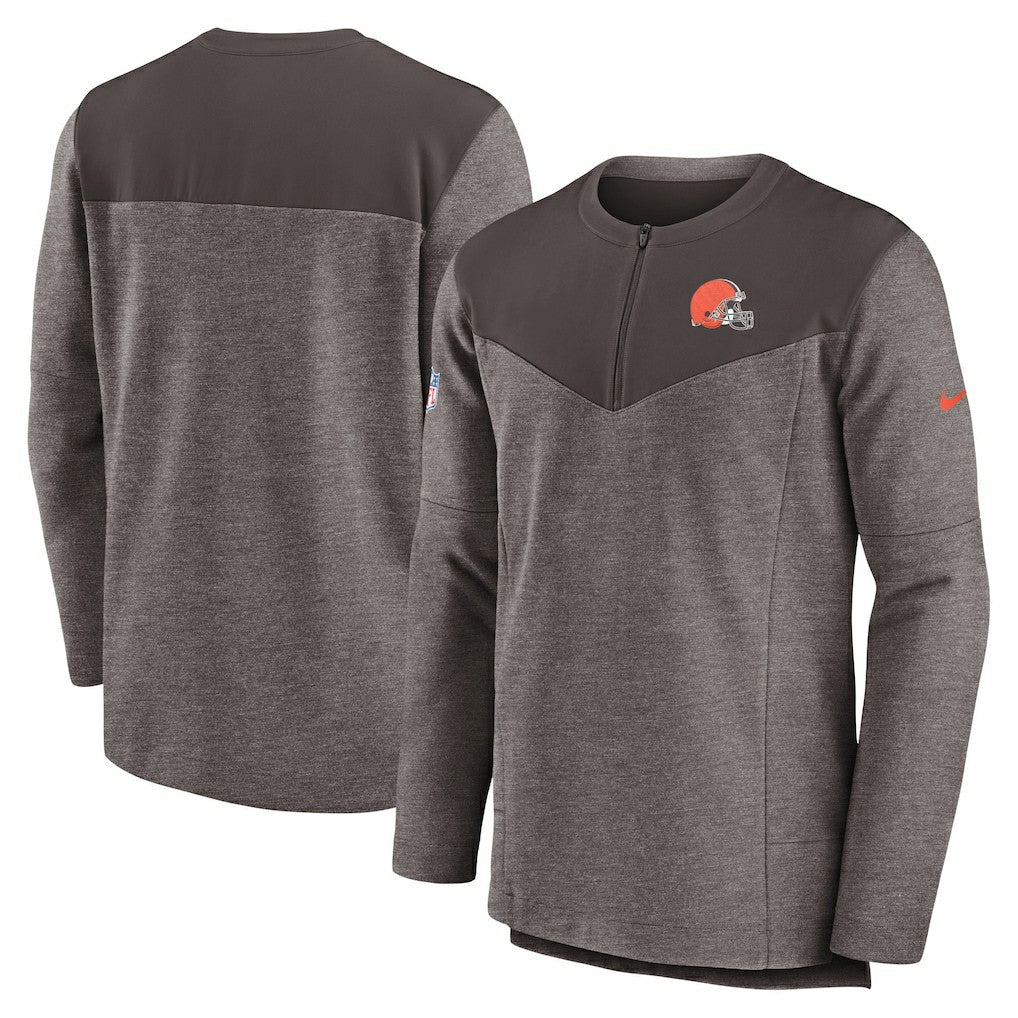 Cleveland Browns Sideline Lockup Performance Quarter-Zip Top | NFL On sale