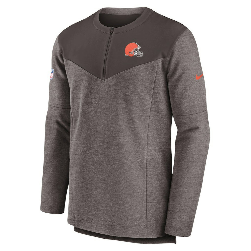 Cleveland Browns Sideline Lockup Performance Quarter-Zip Top | NFL On sale