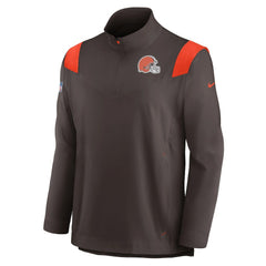 Cleveland Browns Sideline Coach Chevron Lockup Quarter-Zip Long Sleeve Top | NFL Near me