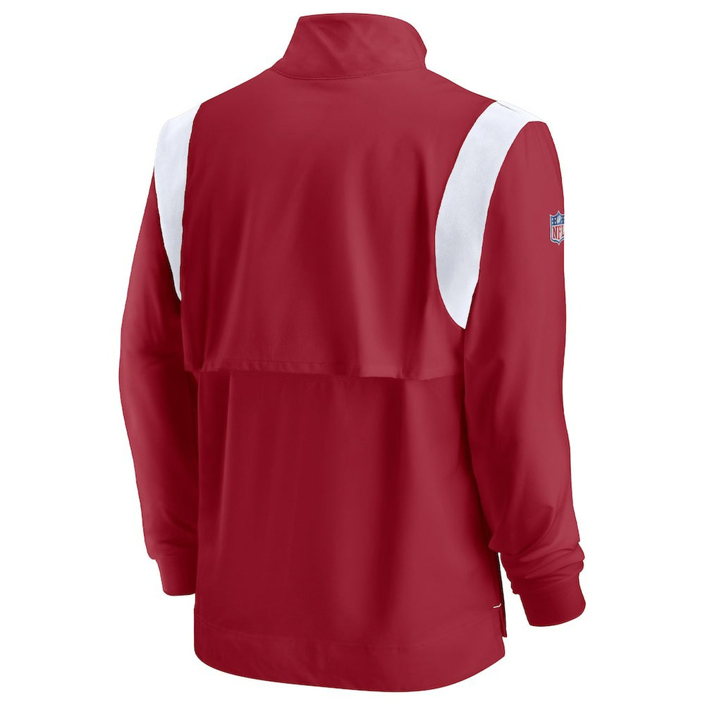 Arizona Cardinals Sideline Coaches Chevron Lockup Quarter-Zip Top | NFL Sale