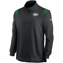New York Jets Sideline Coach Chevron Lockup Quarter-Zip Long Sleeve Top | NFL Discount