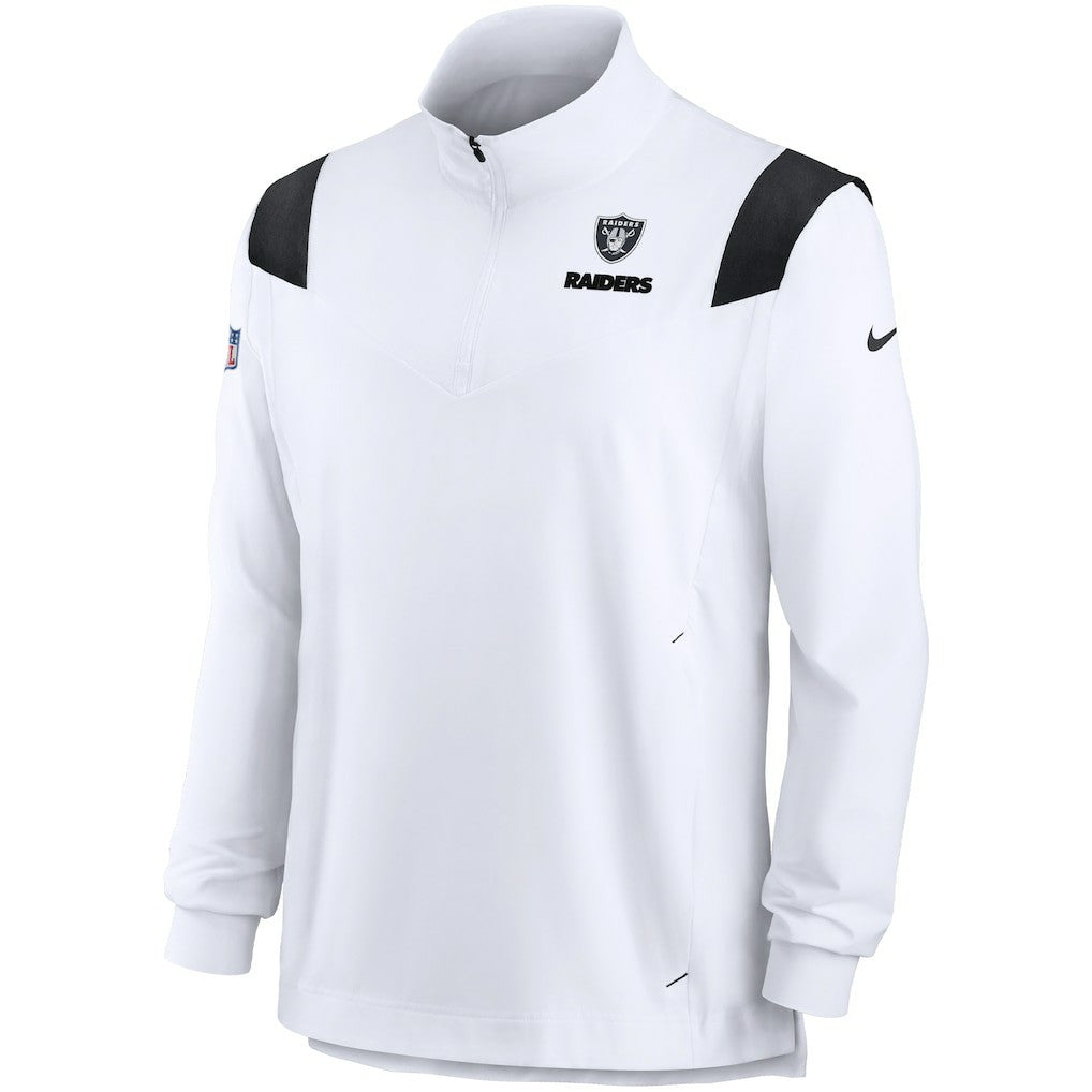 Las Vegas Raiders Sideline Coach Chevron Lockup Quarter-Zip Long Sleeve Top | NFL On sale