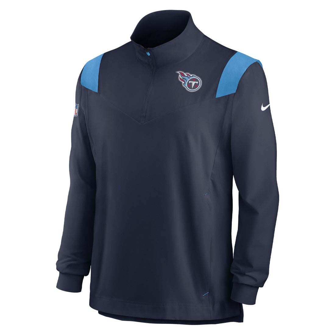 Tennessee Titans Sideline Coach Chevron Lockup Quarter-Zip Long Sleeve Top | NFL Online