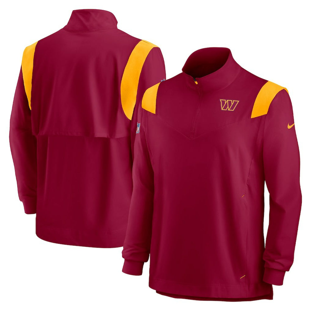 Washington Commanders Sideline Coach Chevron Lockup Quarter-Zip Long Sleeve Top | NFL Online
