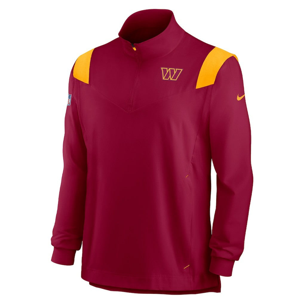 Washington Commanders Sideline Coach Chevron Lockup Quarter-Zip Long Sleeve Top | NFL Online