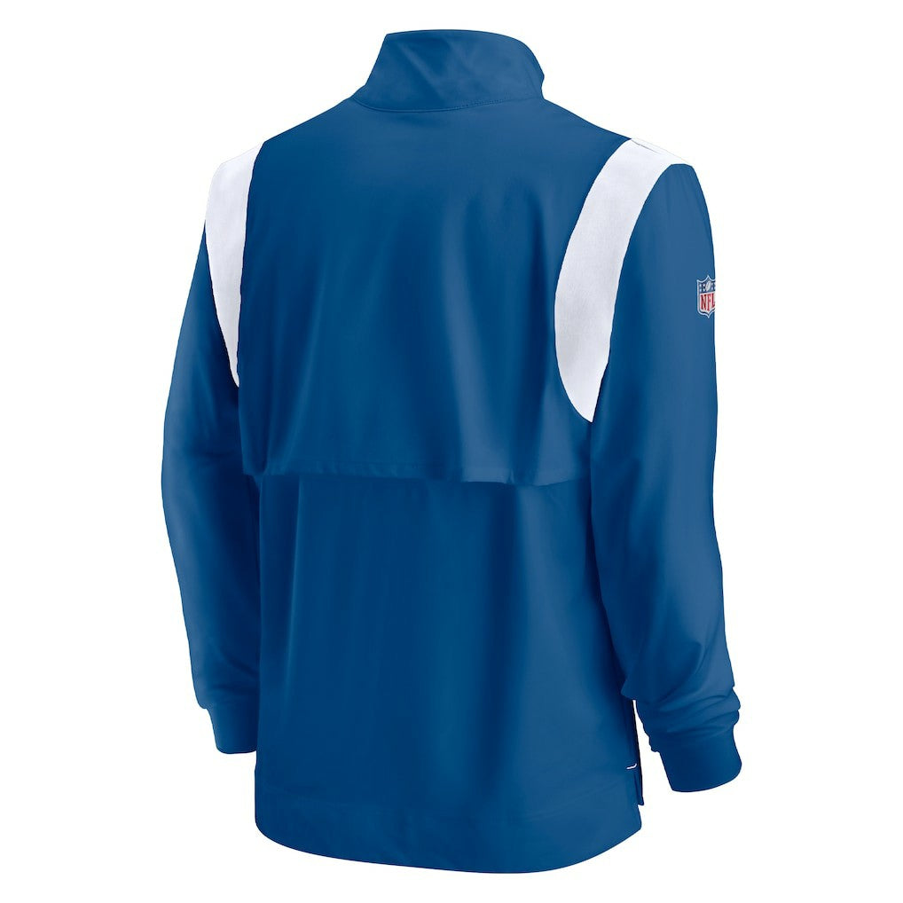 Indianapolis Colts Sideline Coach Chevron Lockup Quarter-Zip Long Sleeve Top | NFL Outlet