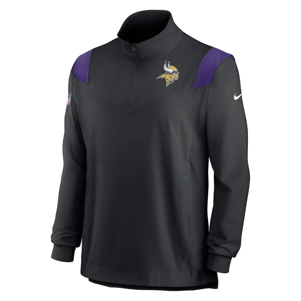 Minnesota Vikings Sideline Coach Chevron Lockup Quarter-Zip Long Sleeve Top | NFL On sale