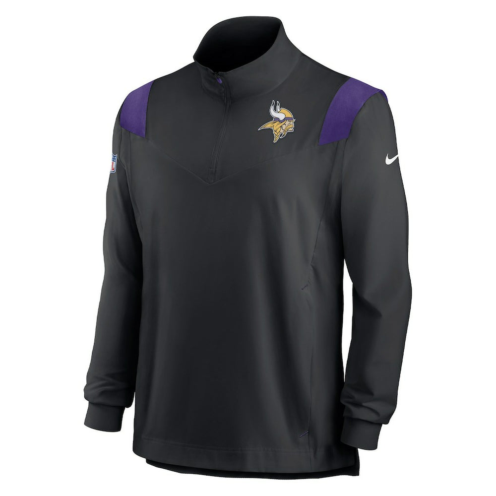 Minnesota Vikings Sideline Coach Chevron Lockup Quarter-Zip Long Sleeve Top | NFL On sale