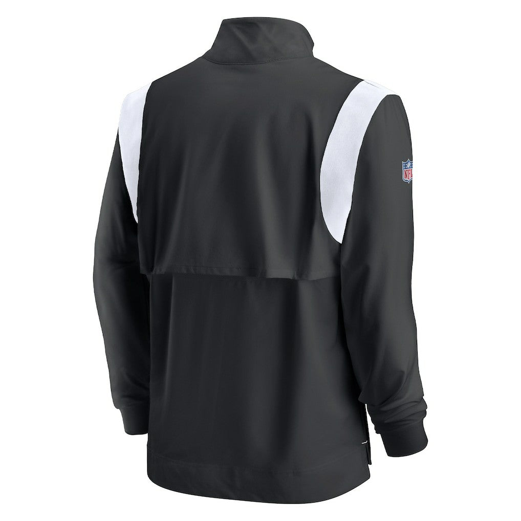 Las Vegas Raiders Sideline Coach Chevron Lockup Quarter-Zip Long Sleeve Top | NFL Hot